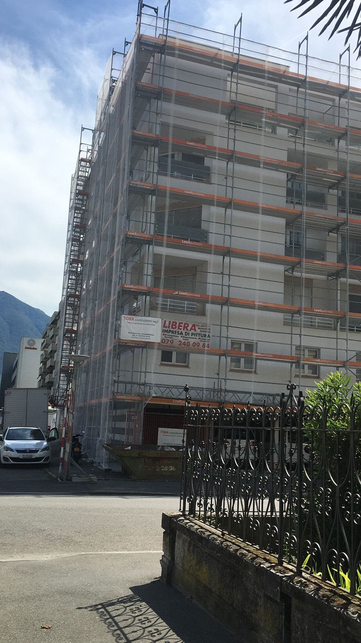 Cantiere isolazione termica a cappotto in Ticino
