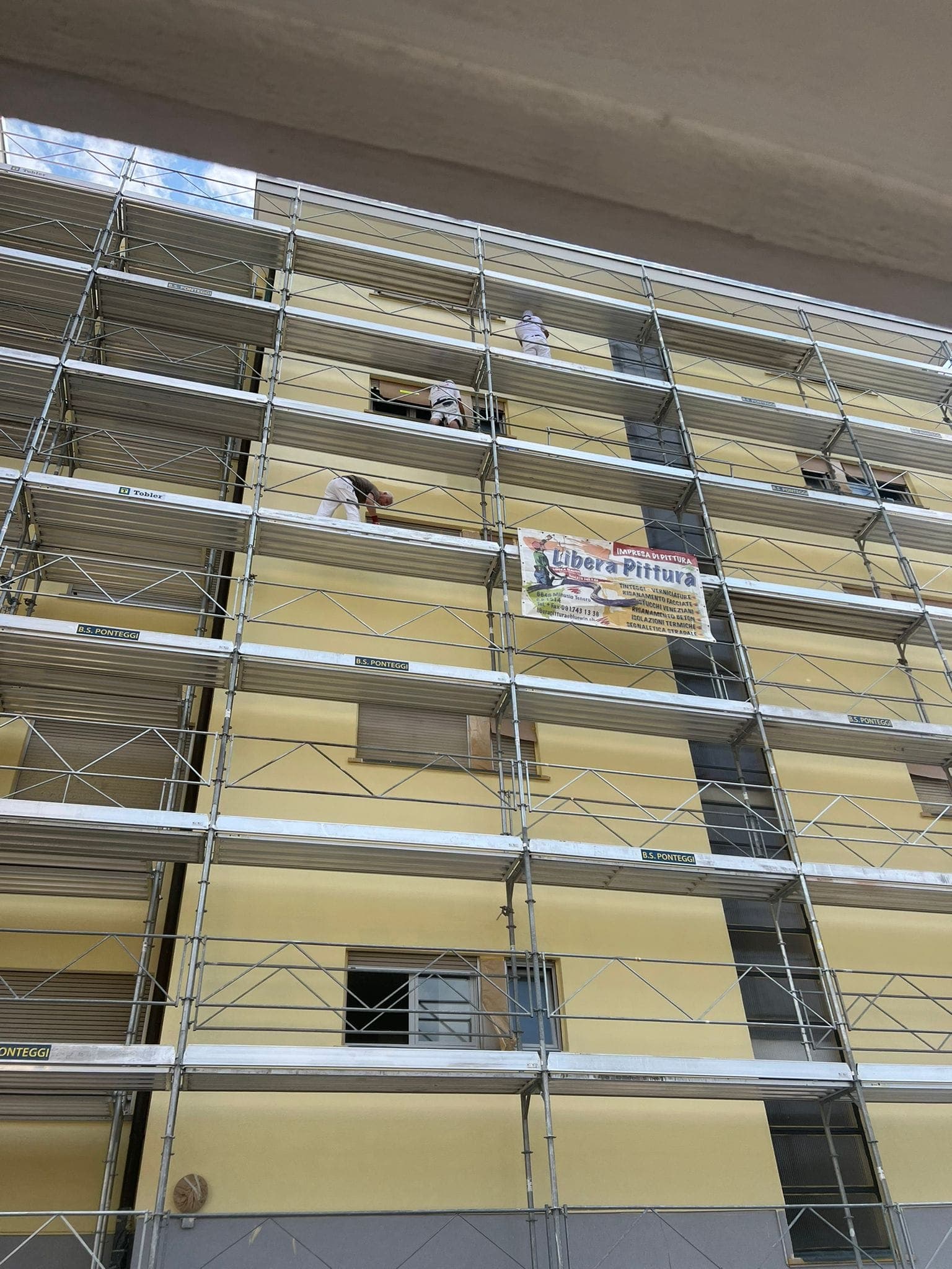 Cantiere cappotto termico Libera Pittura Ticino