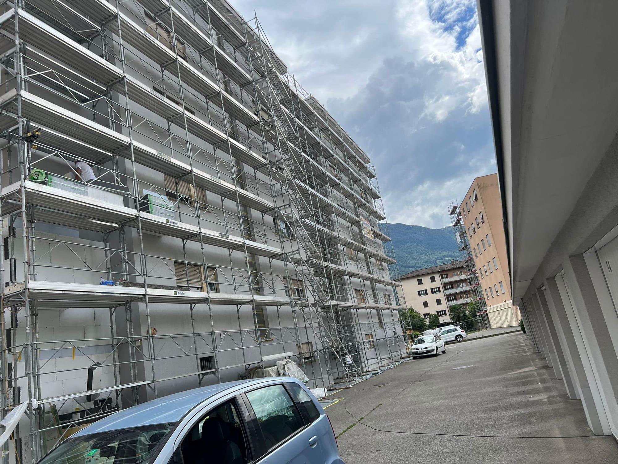 Dettaglio posa cappotto termico — pannelli isolanti Libera Pittura